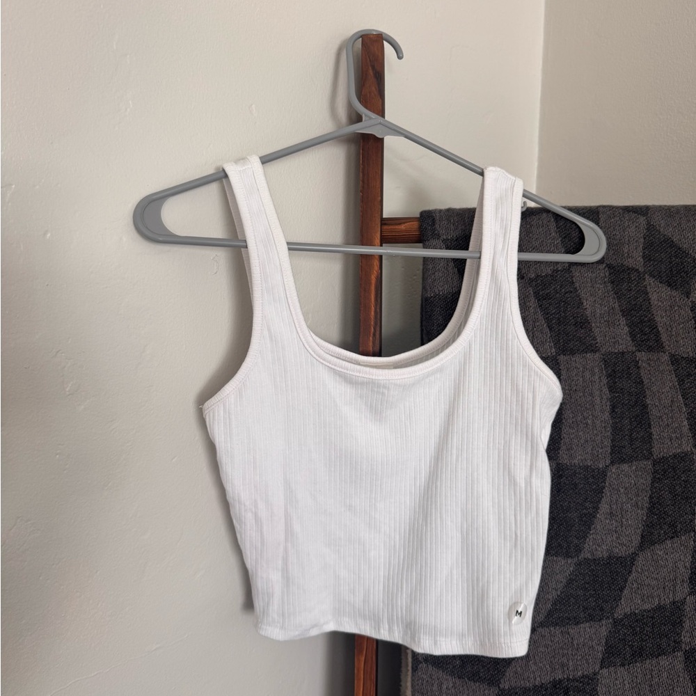 Tilly's White Ribbed Tank Top